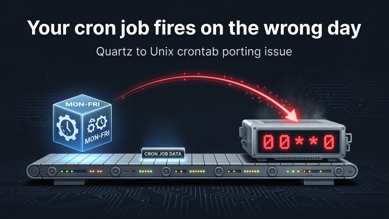 Your cron job fires on the wrong day