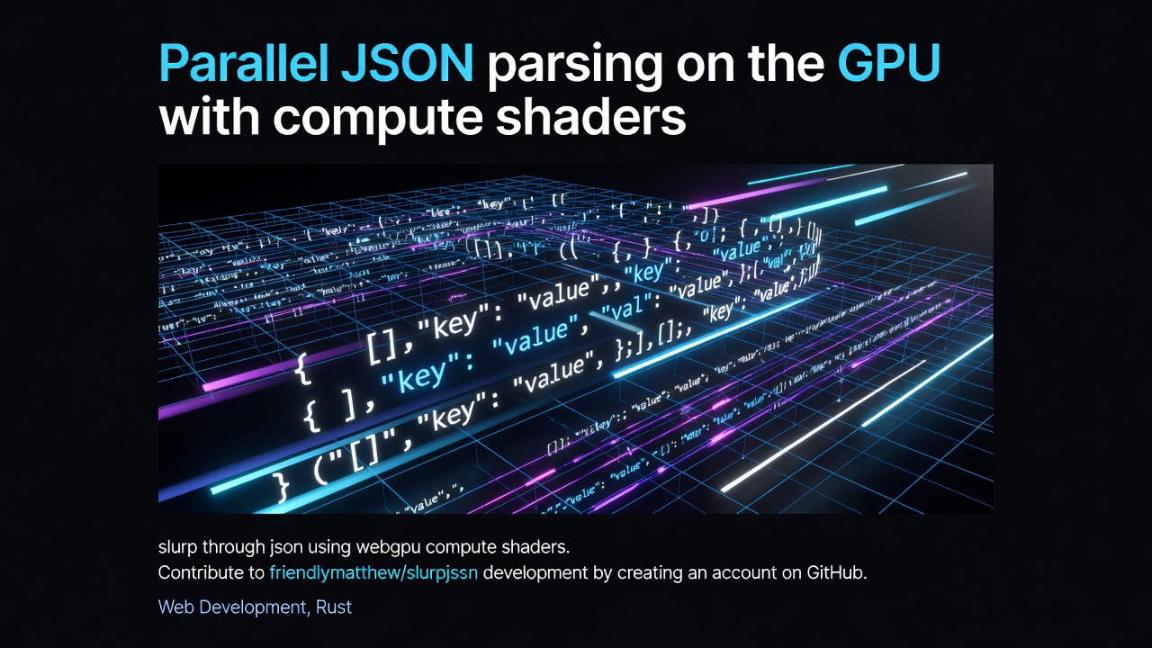 Parallel JSON parsing on the GPU with compute shaders
