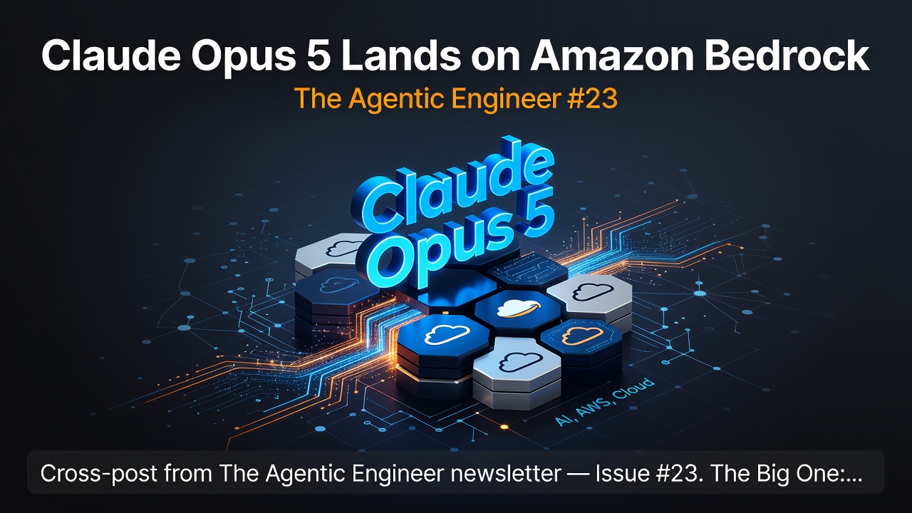 Claude Opus 5 Lands on Amazon Bedrock — The Agentic Engineer #23