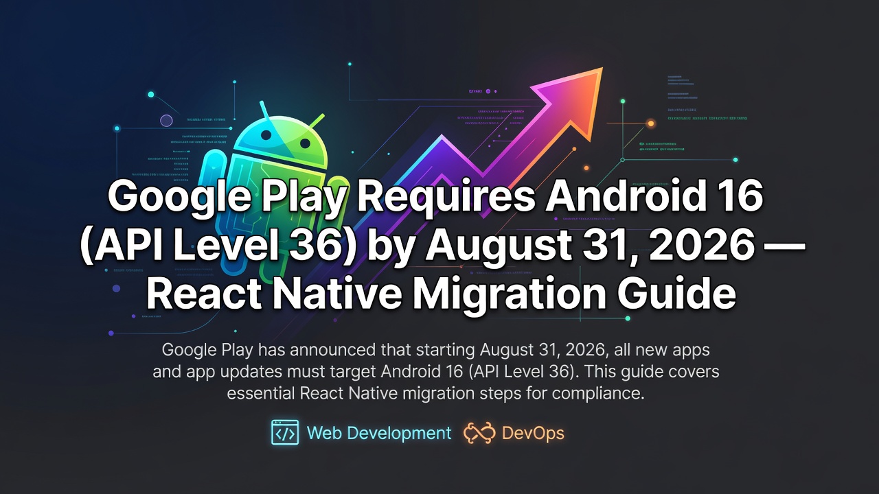 Google Play Requires Android 16 (API Level 36) by August 31, 2026 — React Native Migration Guide
