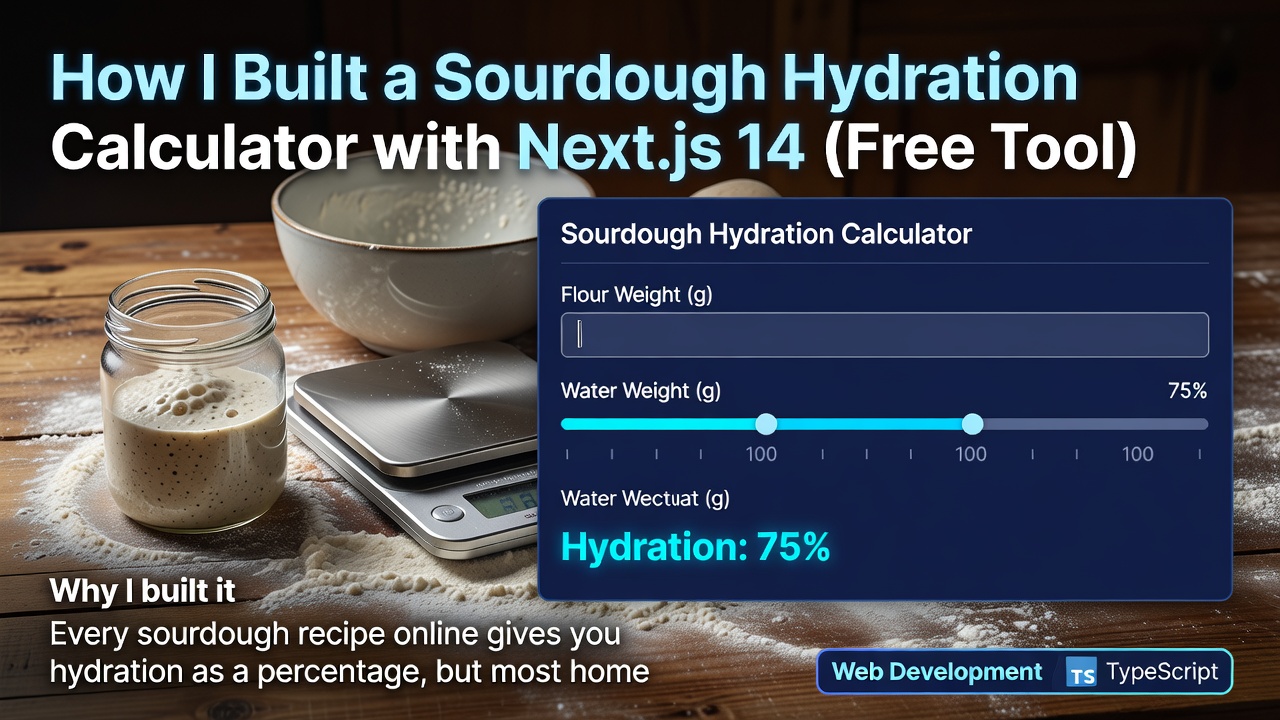 How I Built a Sourdough Hydration Calculator with Next.js 14 (Free Tool)