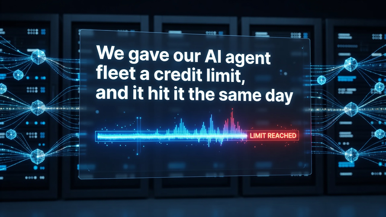 We gave our AI agent fleet a credit limit, and it hit it the same day