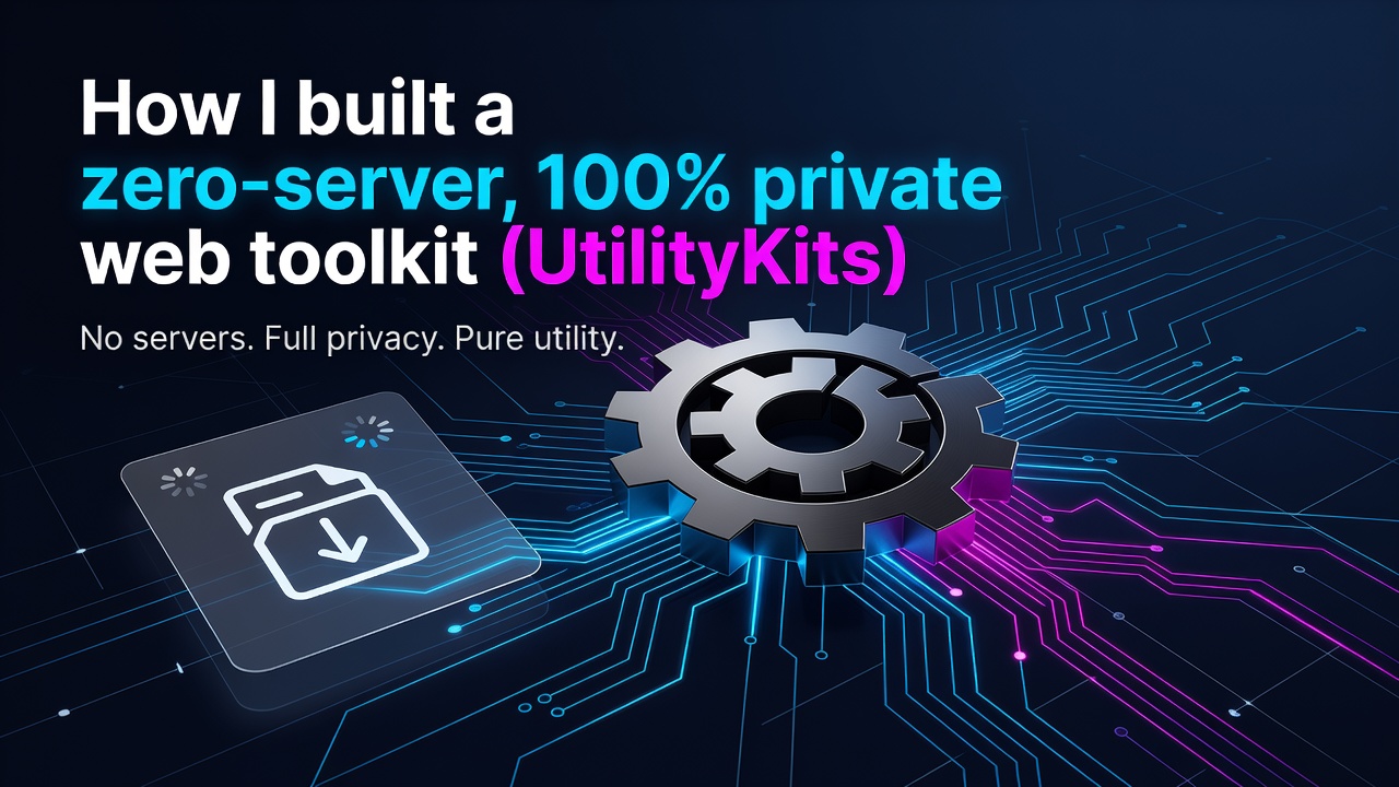 How I built a zero-server, 100% private web toolkit (UtilityKits)