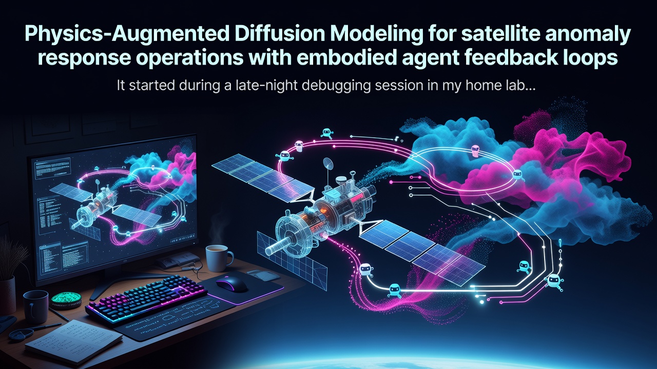 Physics-Augmented Diffusion Modeling for satellite anomaly response operations with embodied agent feedback loops