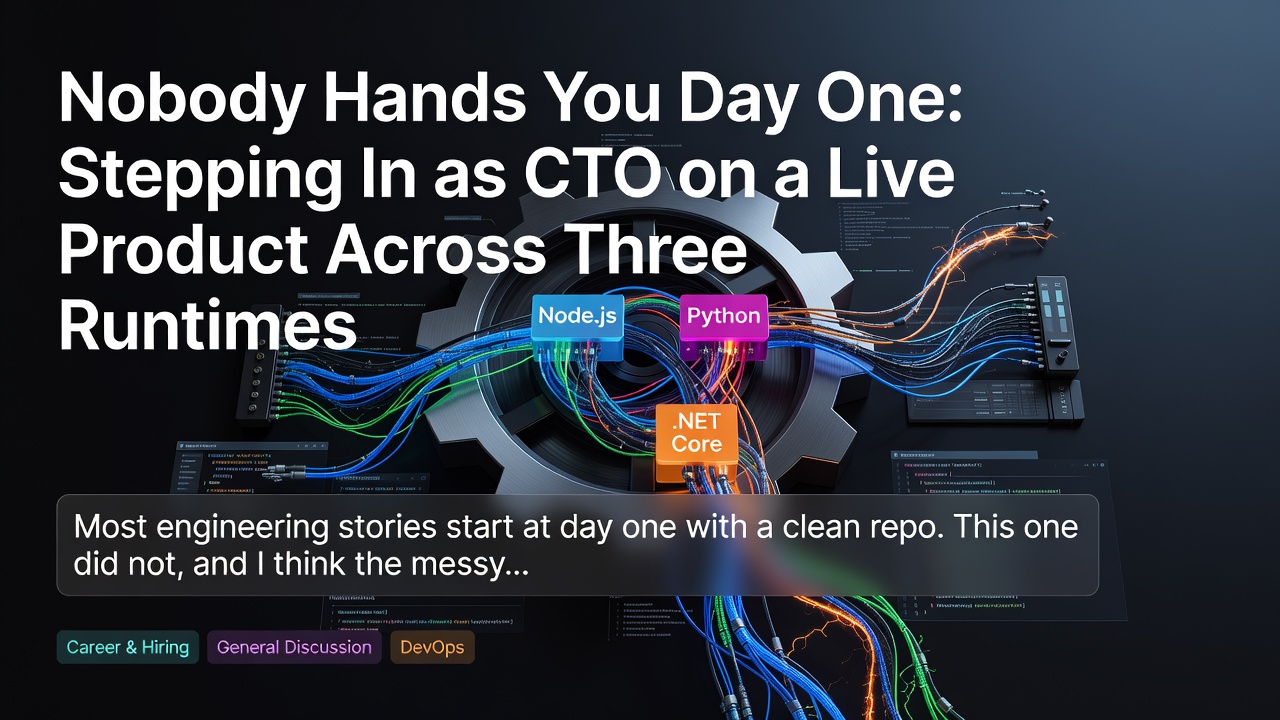 Nobody Hands You Day One: Stepping In as CTO on a Live Product Across Three Runtimes