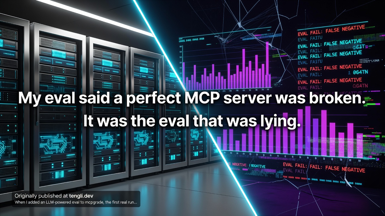 My eval said a perfect MCP server was broken. It was the eval that was lying.