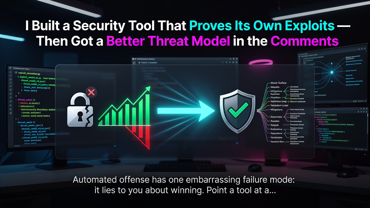 I Built a Security Tool That Proves Its Own Exploits — Then Got a Better Threat Model in the Comments
