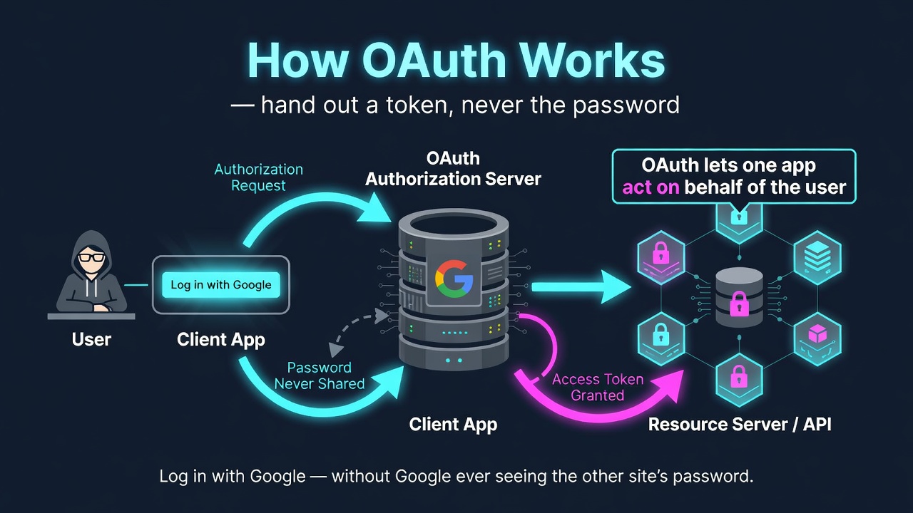 How OAuth Works — hand out a token, never the password
