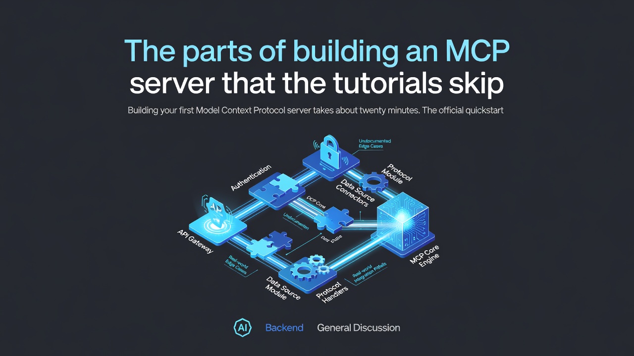 The parts of building an MCP server that the tutorials skip