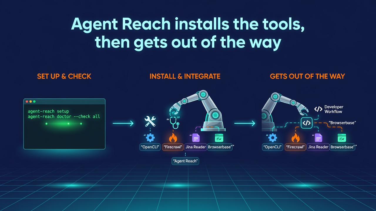 Agent Reach installs the tools, then gets out of the way