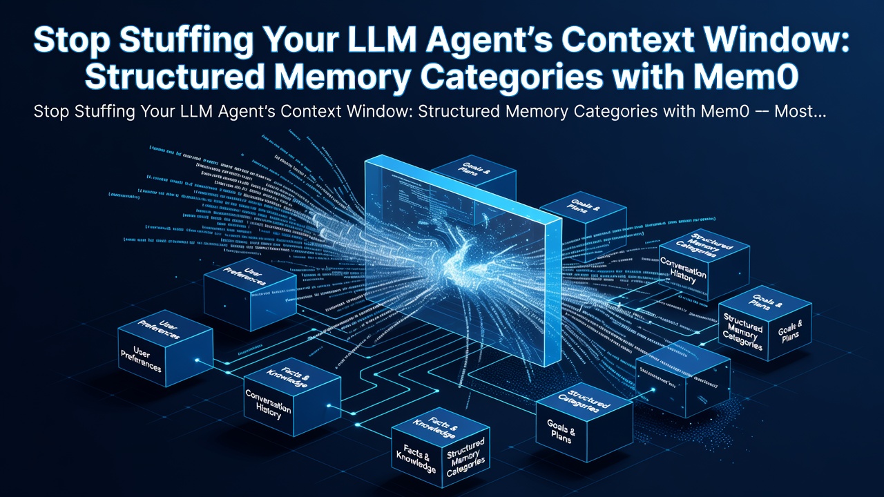 Stop Stuffing Your LLM Agent's Context Window: Structured Memory Categories with Mem0