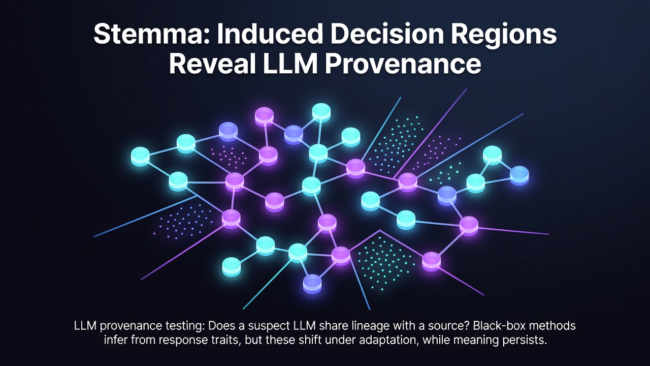 Stemma: Induced Decision Regions Reveal LLM Provenance