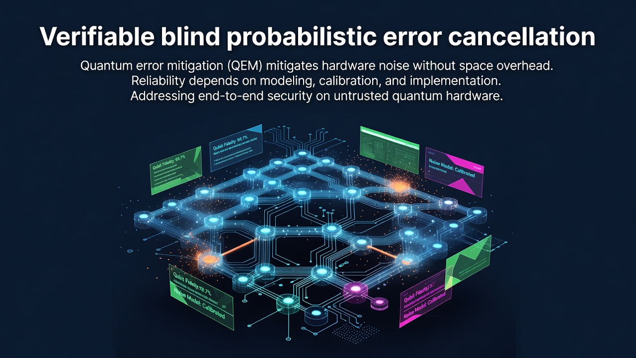 Verifiable blind probabilistic error cancellation