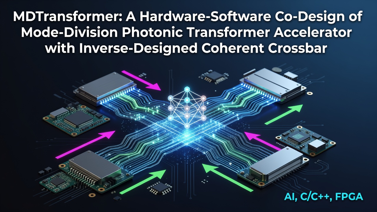 MDTransformer: A Hardware-Software Co-Design of Mode-Division Photonic Transformer Accelerator with Inverse-Designed Coherent Crossbar