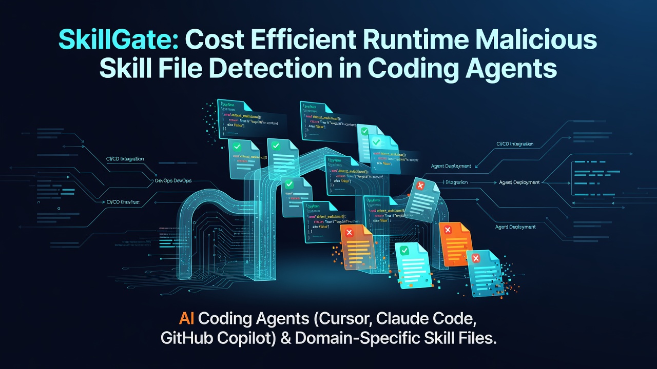 SkillGate: Cost Efficient Runtime Malicious Skill File Detection in Coding Agents