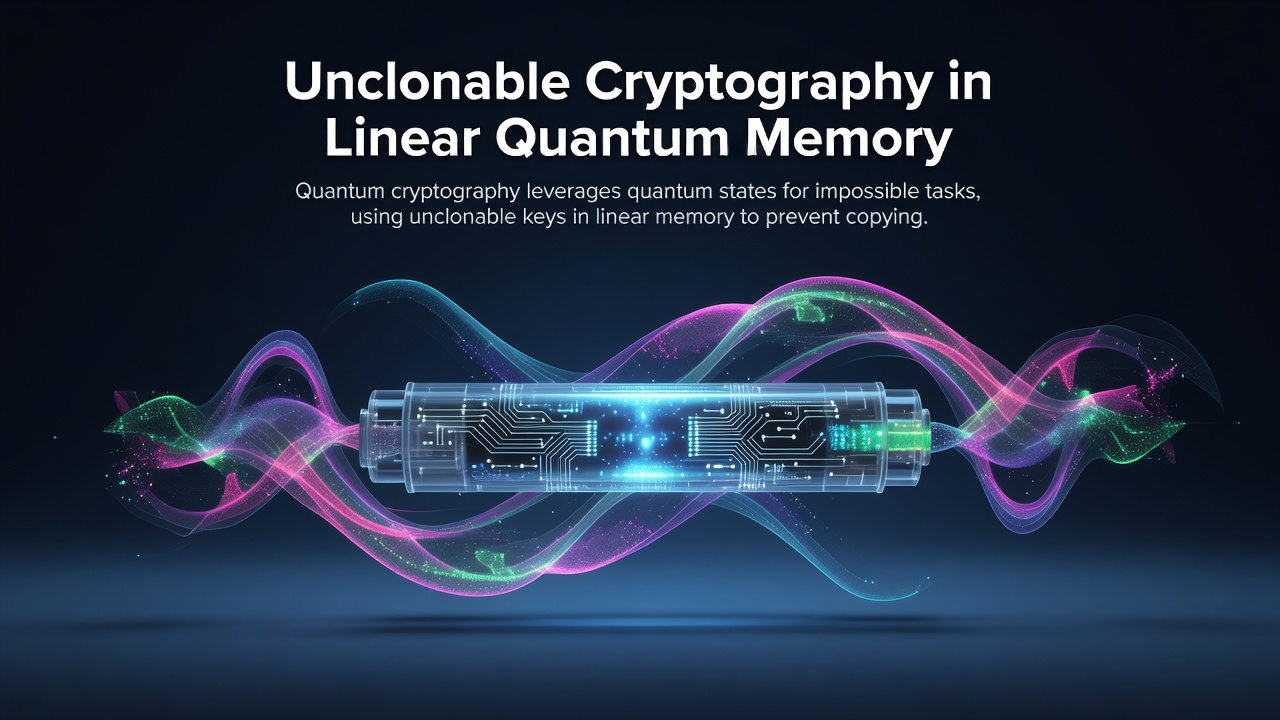 Unclonable Cryptography in Linear Quantum Memory