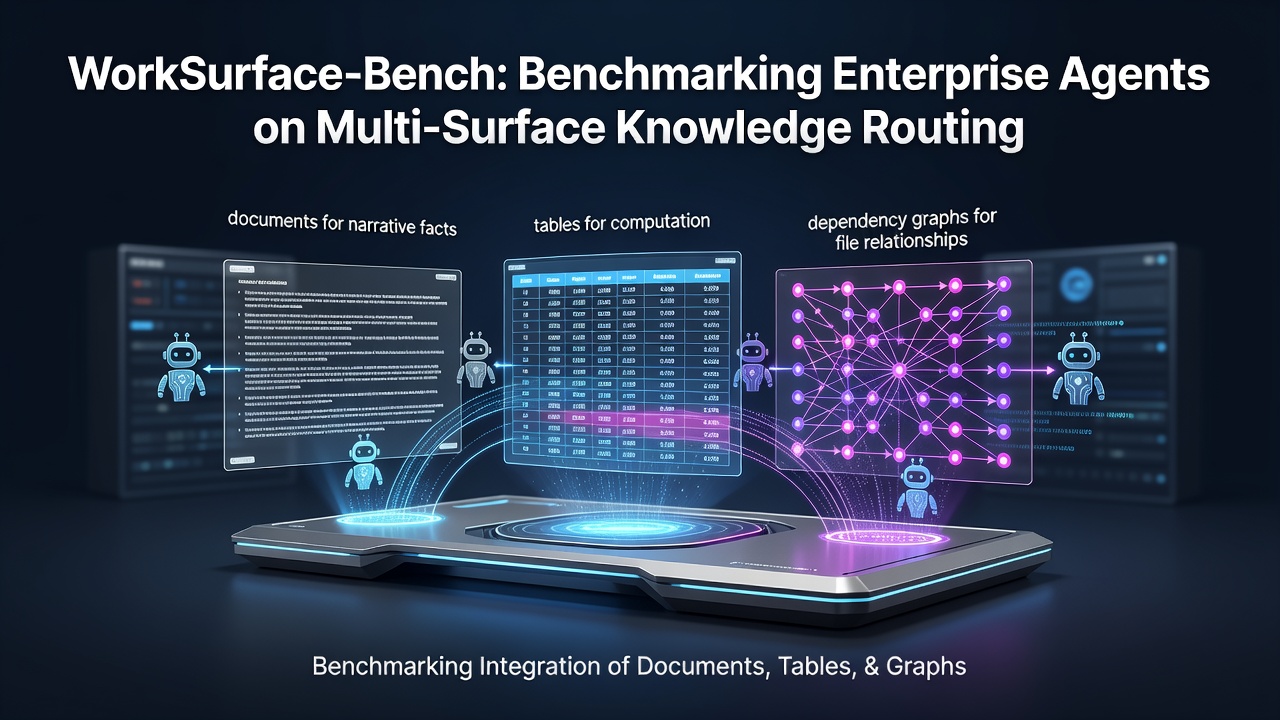 WorkSurface-Bench: Benchmarking Enterprise Agents on Multi-Surface Knowledge Routing