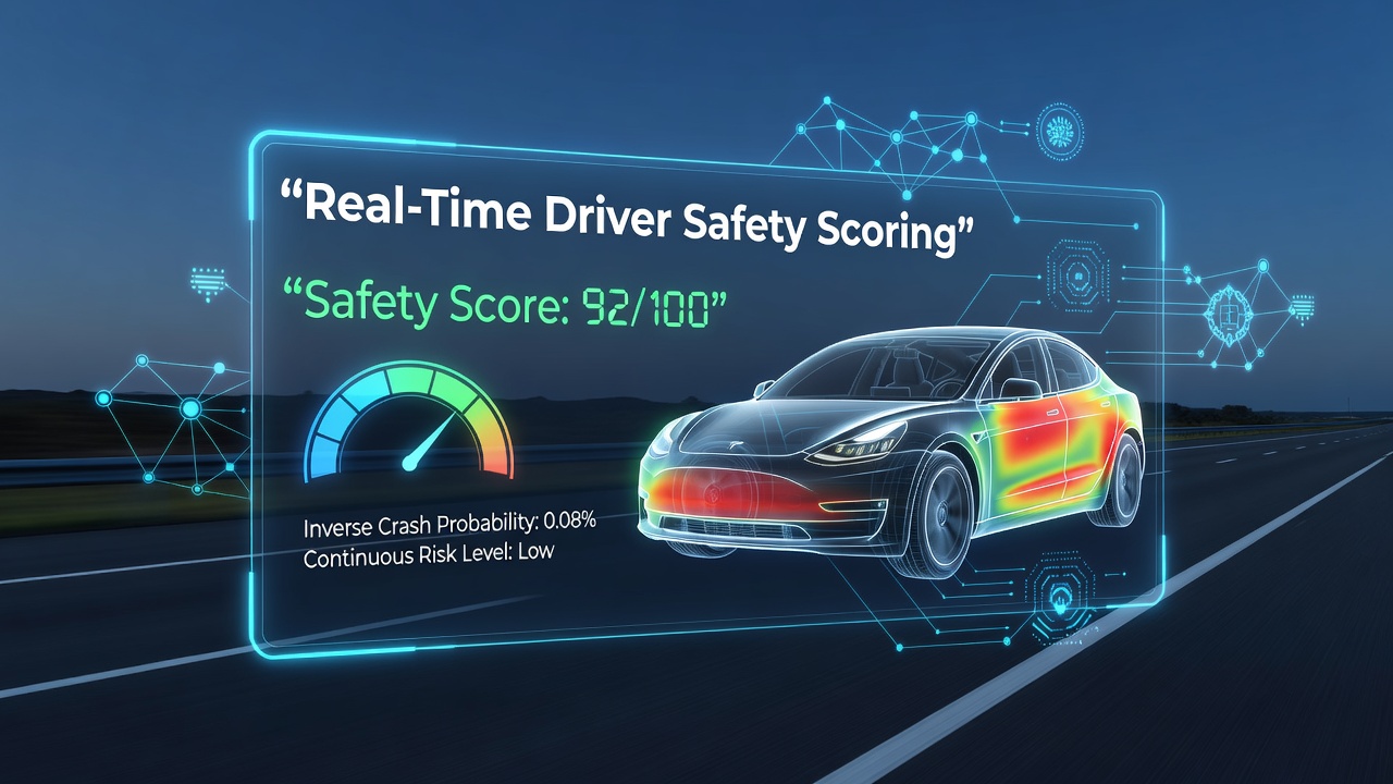 Real-Time Driver Safety Scoring Through Inverse Crash Probability Modeling