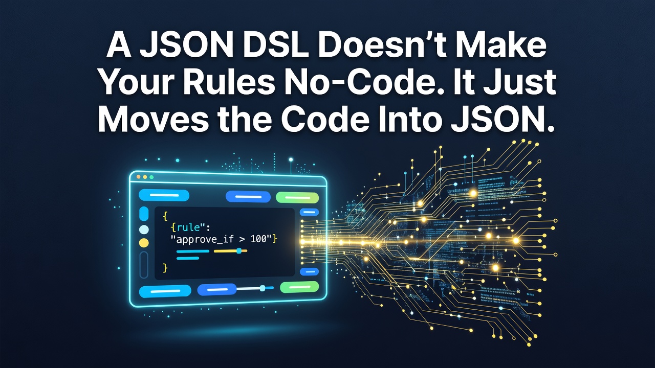 A JSON DSL Doesn't Make Your Rules No-Code. It Just Moves the Code Into JSON.