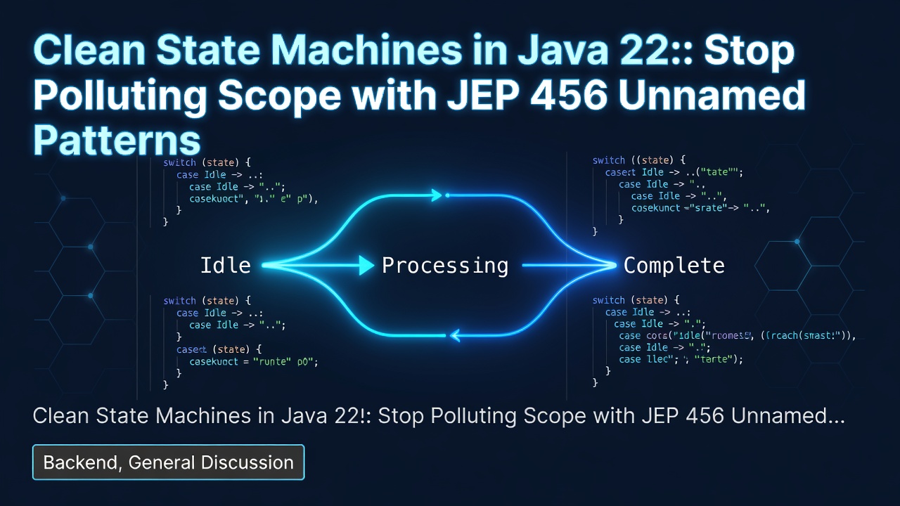 Clean State Machines in Java 22+: Stop Polluting Scope with JEP 456 Unnamed Patterns