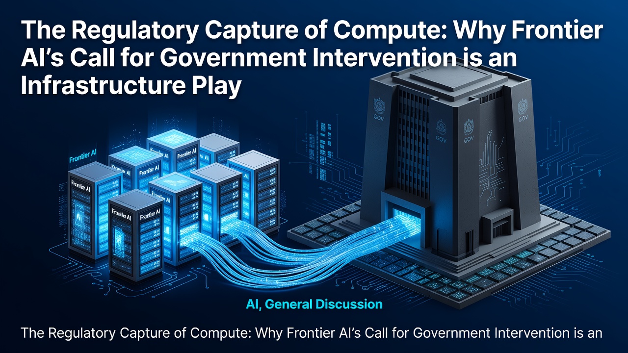 The Regulatory Capture of Compute: Why Frontier AI’s Call for Government Intervention is an Infrastructure Play