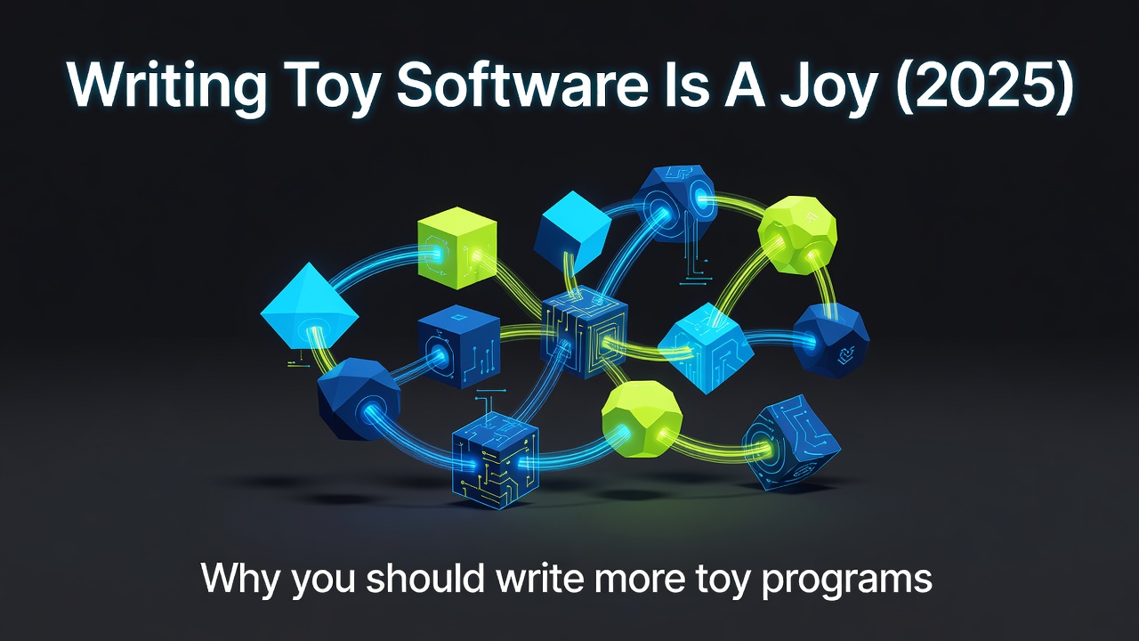 Writing Toy Software Is A Joy (2025)