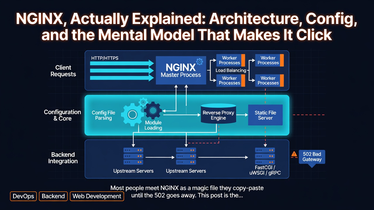 NGINX, Actually Explained: Architecture, Config, and the Mental Model That Makes It Click