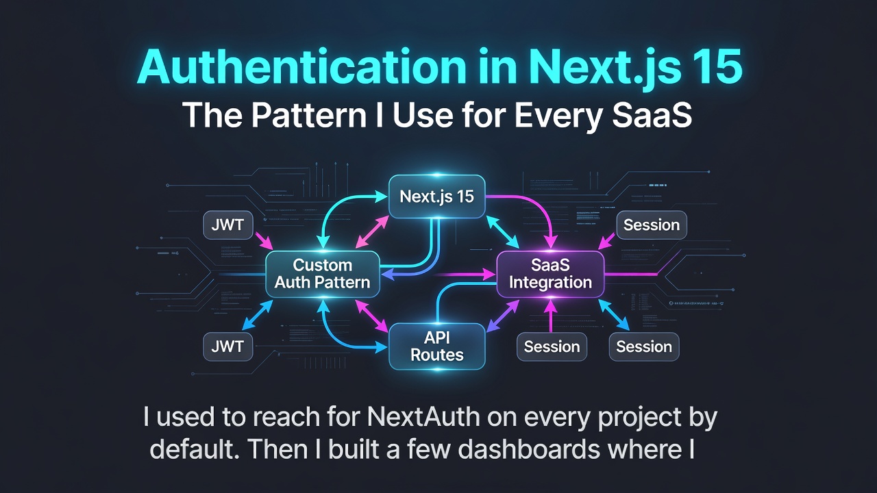 Authentication in Next.js 15 The Pattern I Use for Every SaaS
