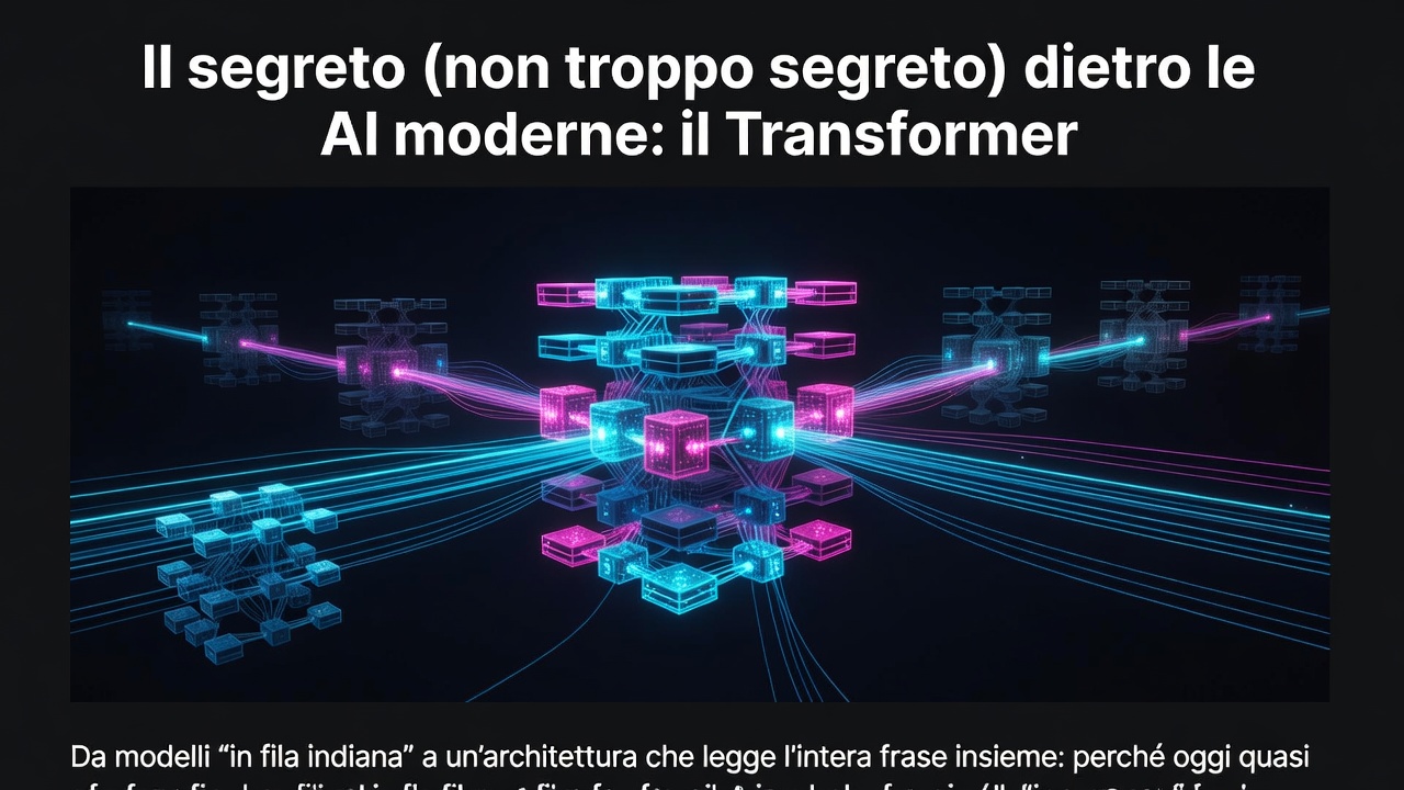 Il segreto (non troppo segreto) dietro le AI moderne: il Transformer