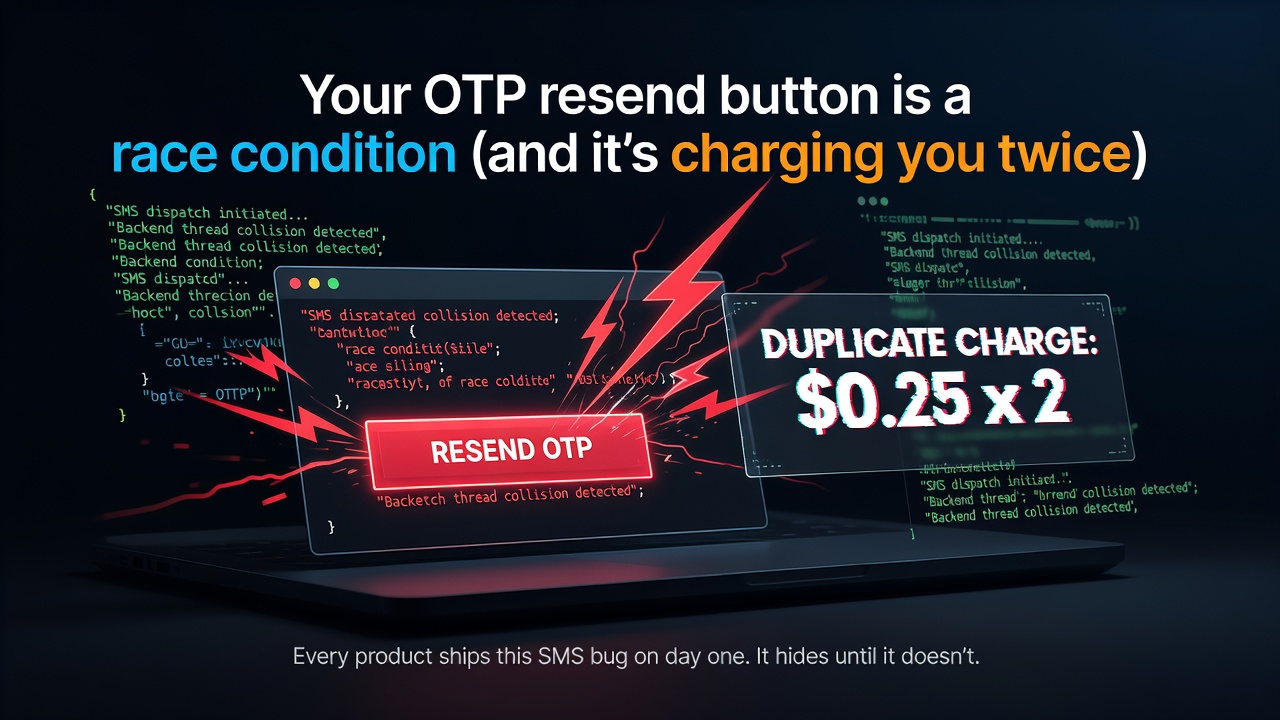 Your OTP resend button is a race condition (and it's charging you twice)