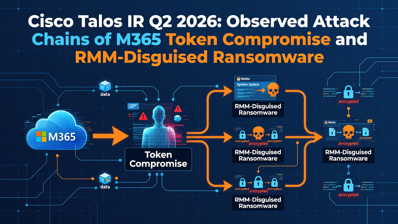 Cisco Talos IR Q2 2026: Observed Attack Chains of M365 Token Compromise and RMM-Disguised Ransomware
