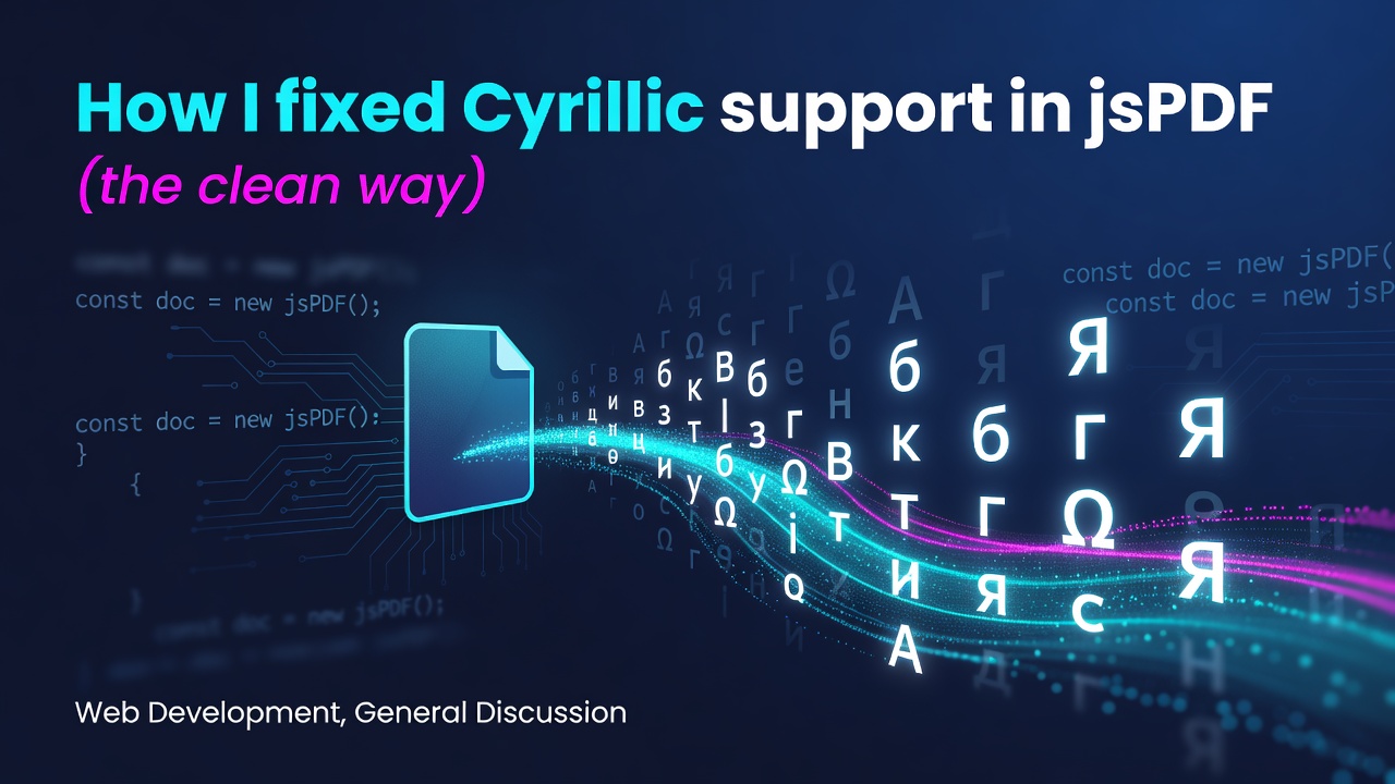 How I fixed Cyrillic support in jsPDF (the clean way)