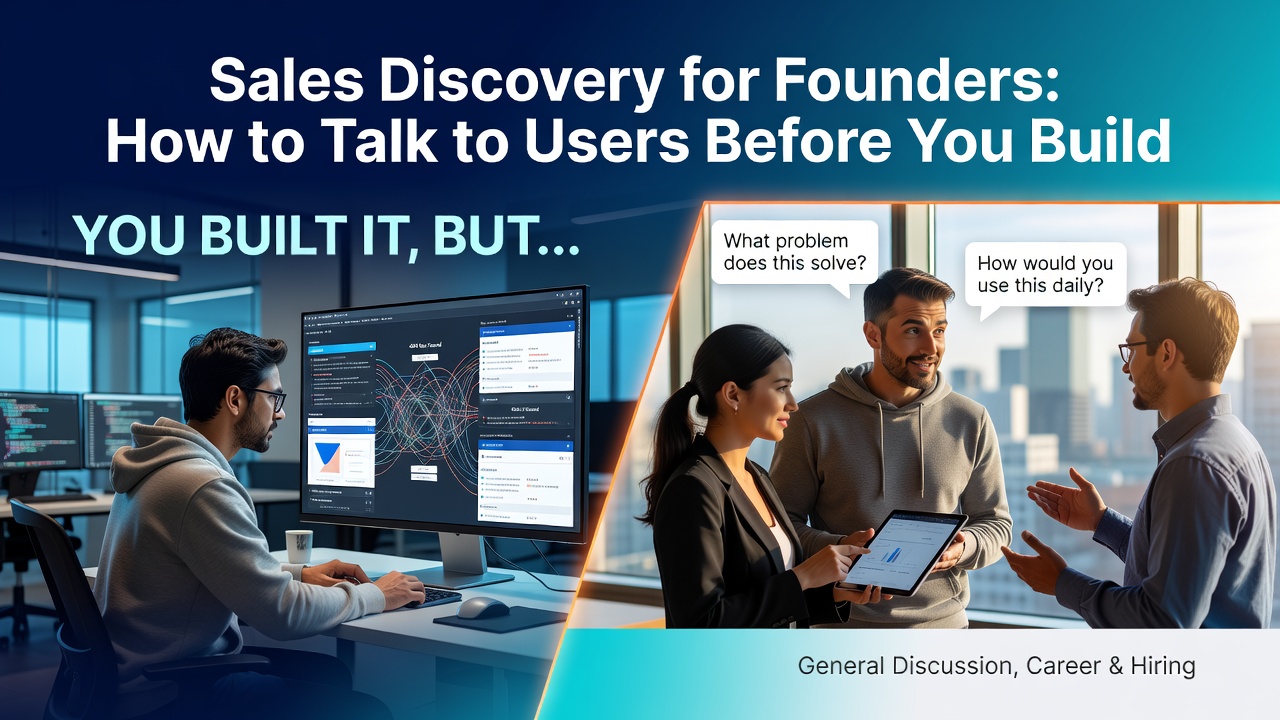 Sales Discovery for Founders: How to Talk to Users Before You Build