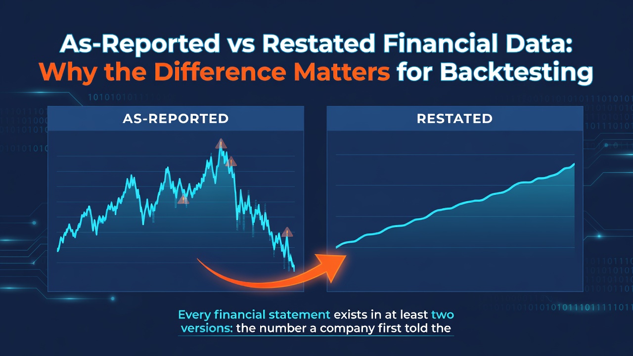 As-Reported vs Restated Financial Data: Why the Difference Matters for Backtesting