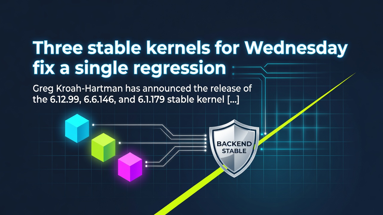 Three stable kernels for Wednesday fix a single regression