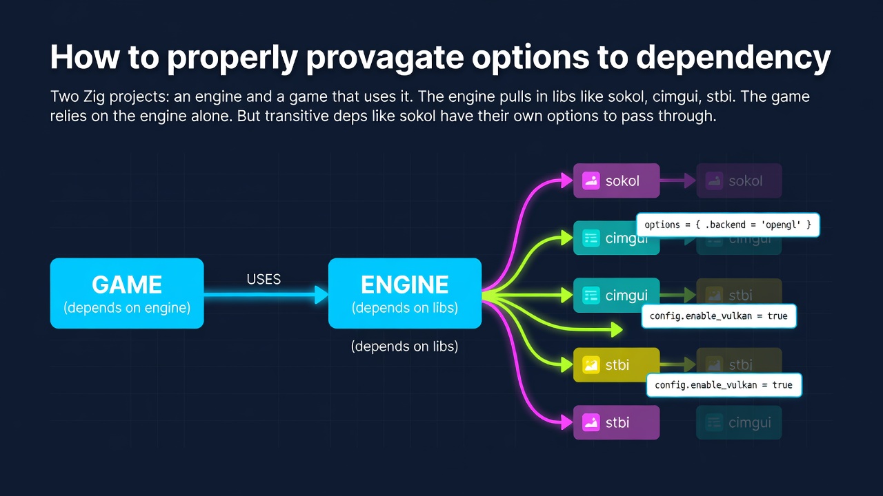How to properly propagate options to dependency