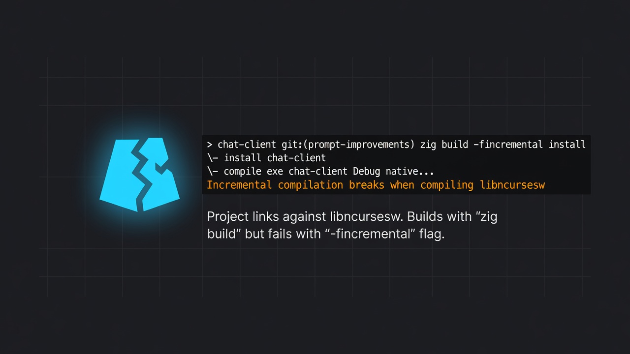 Incremental compilation breaks when compiling libncursesw