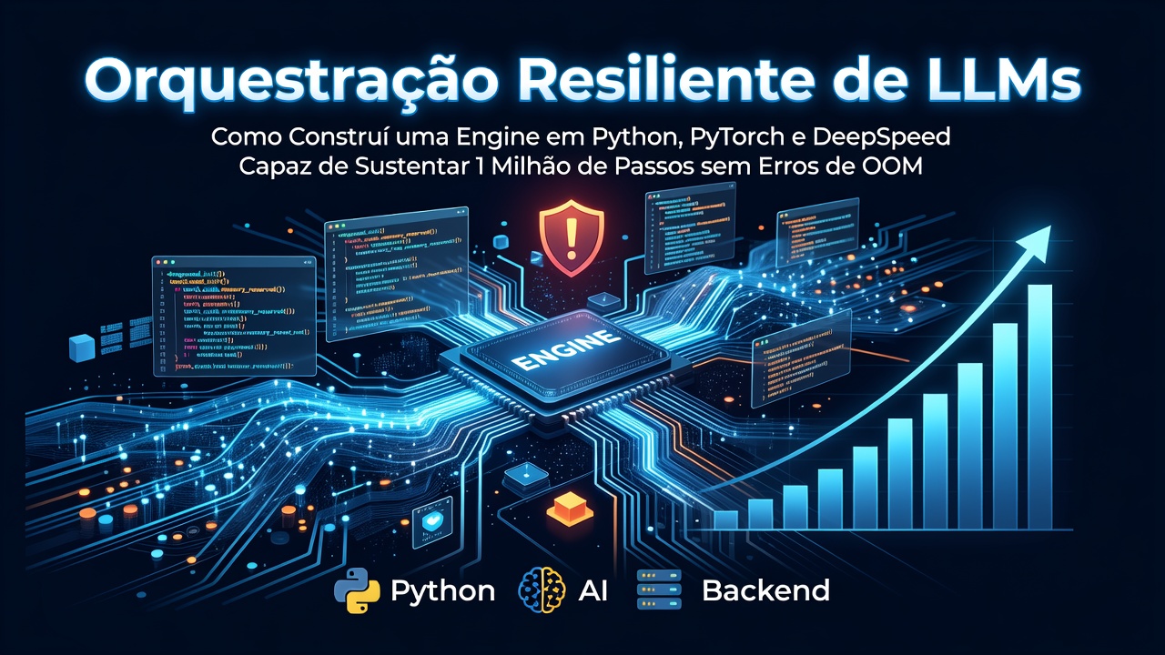 Orquestração Resiliente de LLMs: Como Construí uma Engine em Python, PyTorch e DeepSpeed Capaz de Sustentar 1 Milhão de Passos sem Erros de OOM
