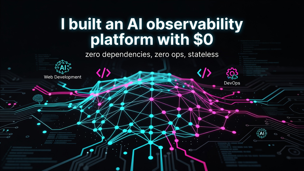 I built an AI observability platform with $0 – zero dependencies, zero ops, stateless