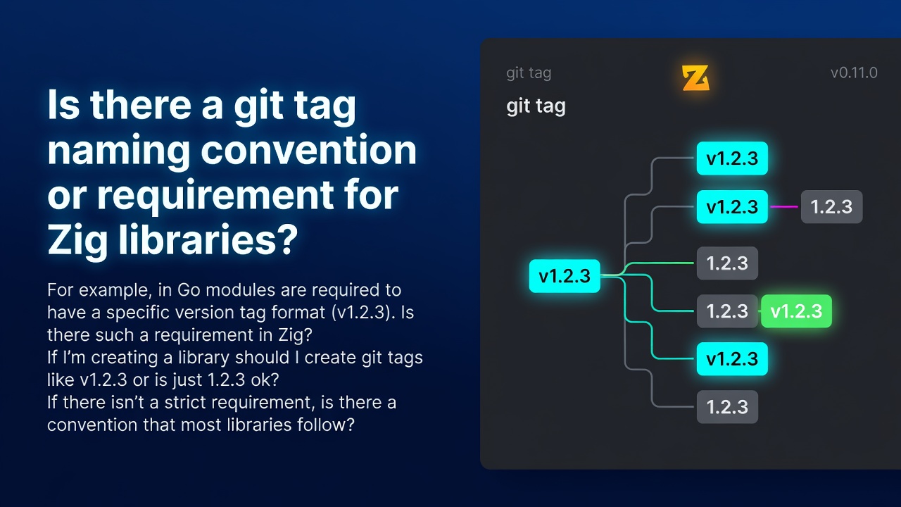Is there a git tag naming convention or requirement for Zig libraries?
