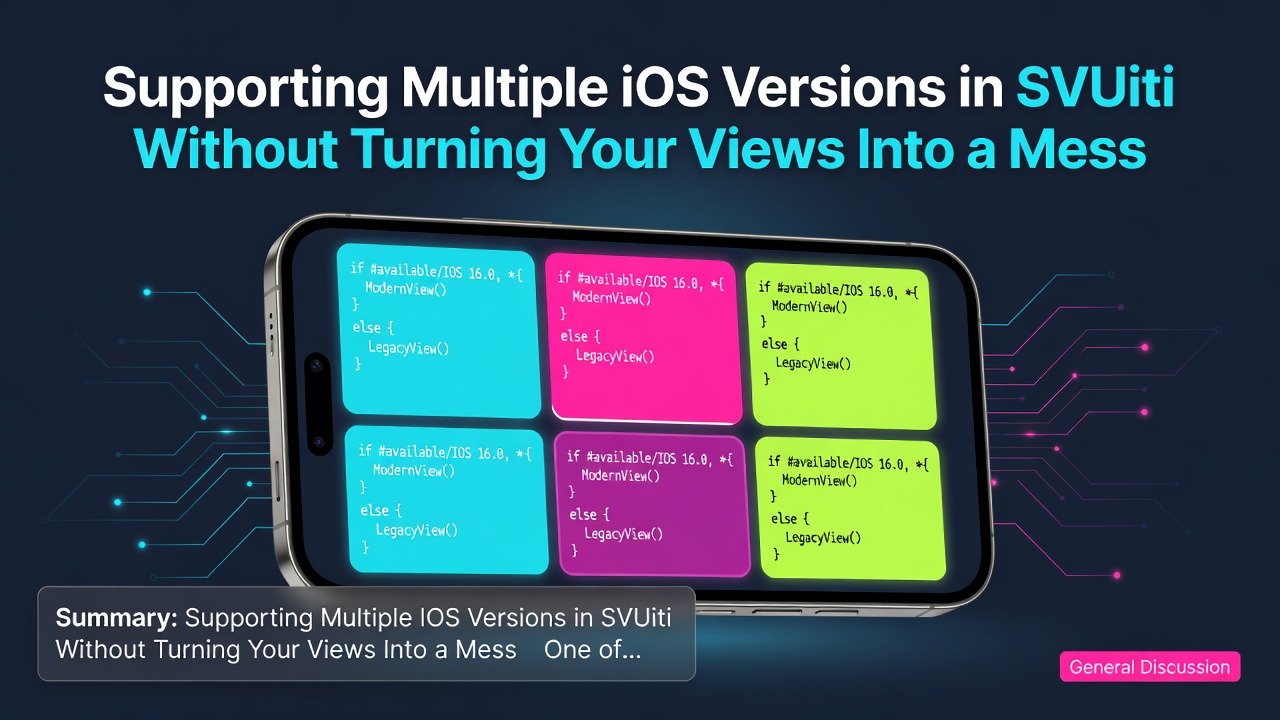 Supporting Multiple iOS Versions in SwiftUI Without Turning Your Views Into a Mess