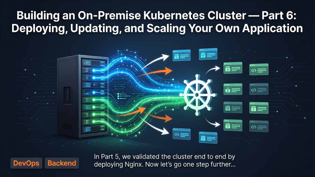 Building an On-Premise Kubernetes Cluster — Part 6: Deploying, Updating, and Scaling Your Own Application