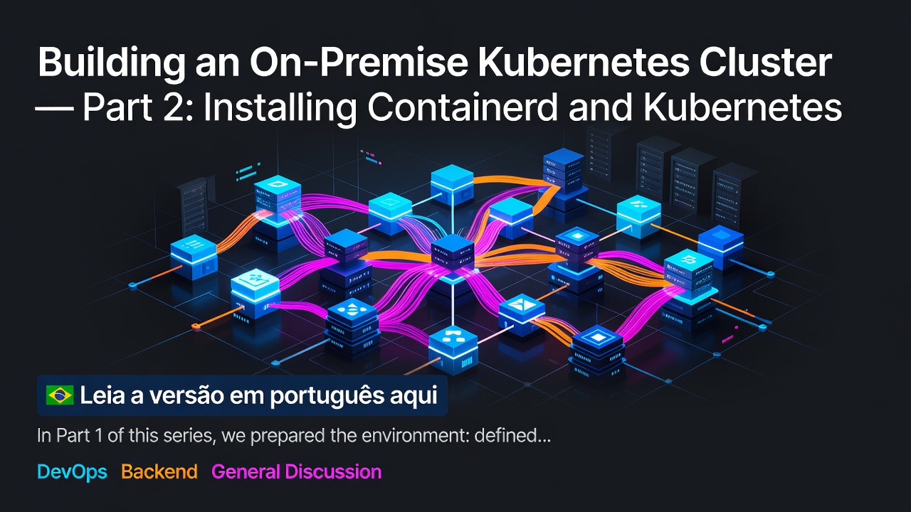 Building an On-Premise Kubernetes Cluster — Part 2: Installing Containerd and Kubernetes