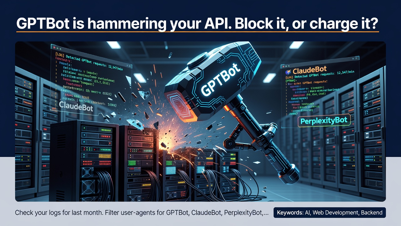 GPTBot is hammering your API. Block it, or charge it?