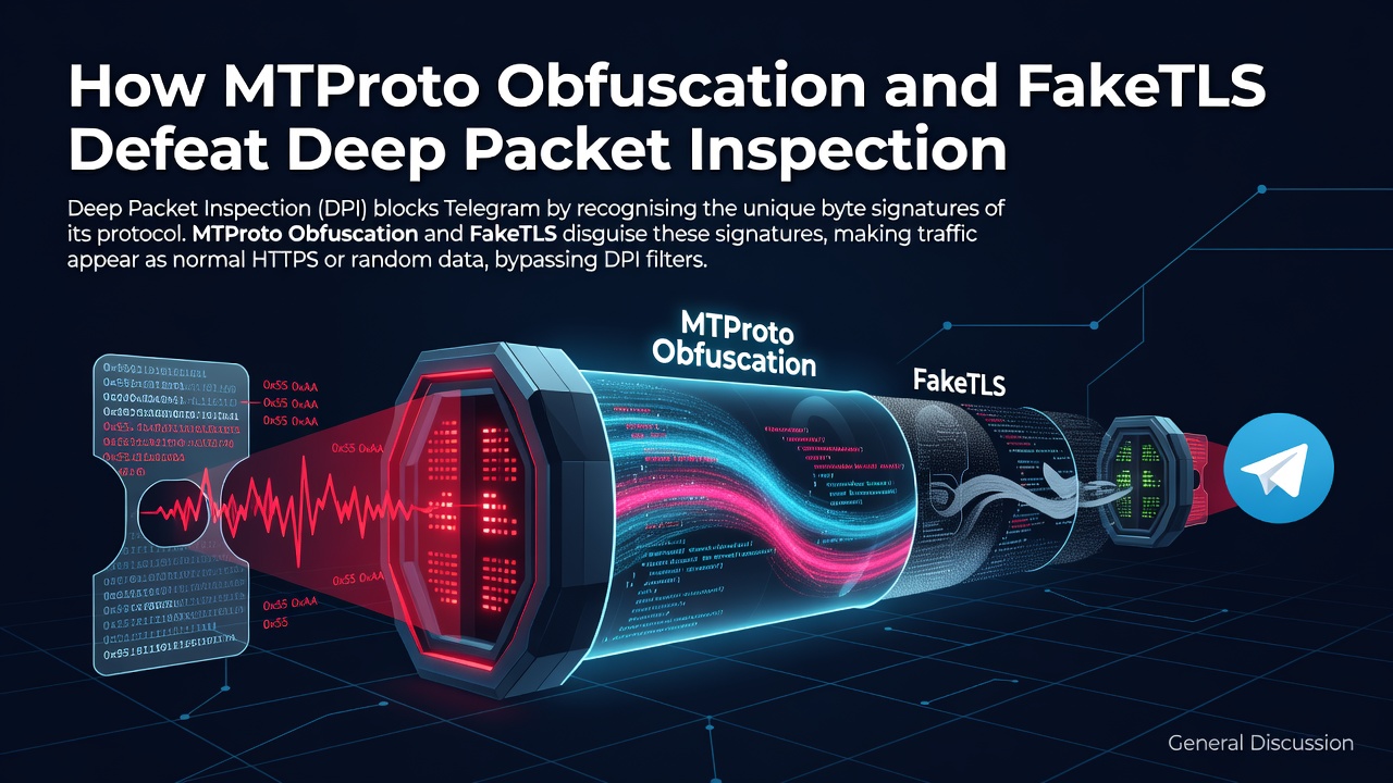 How MTProto Obfuscation and FakeTLS Defeat Deep Packet Inspection