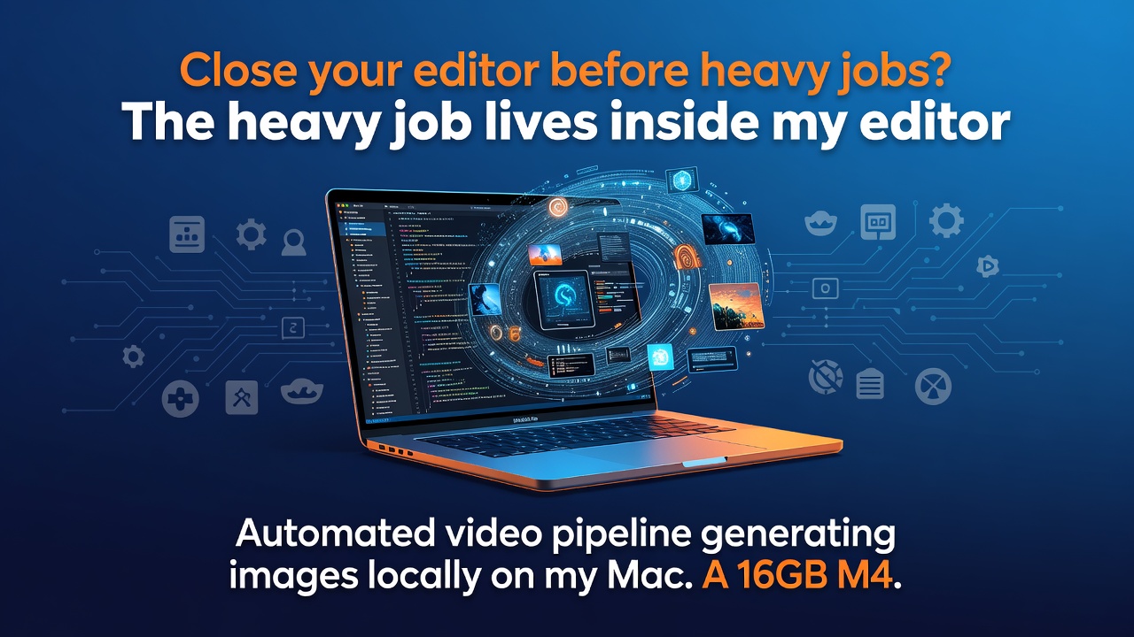 Close your editor before heavy jobs? The heavy job lives inside my editor
