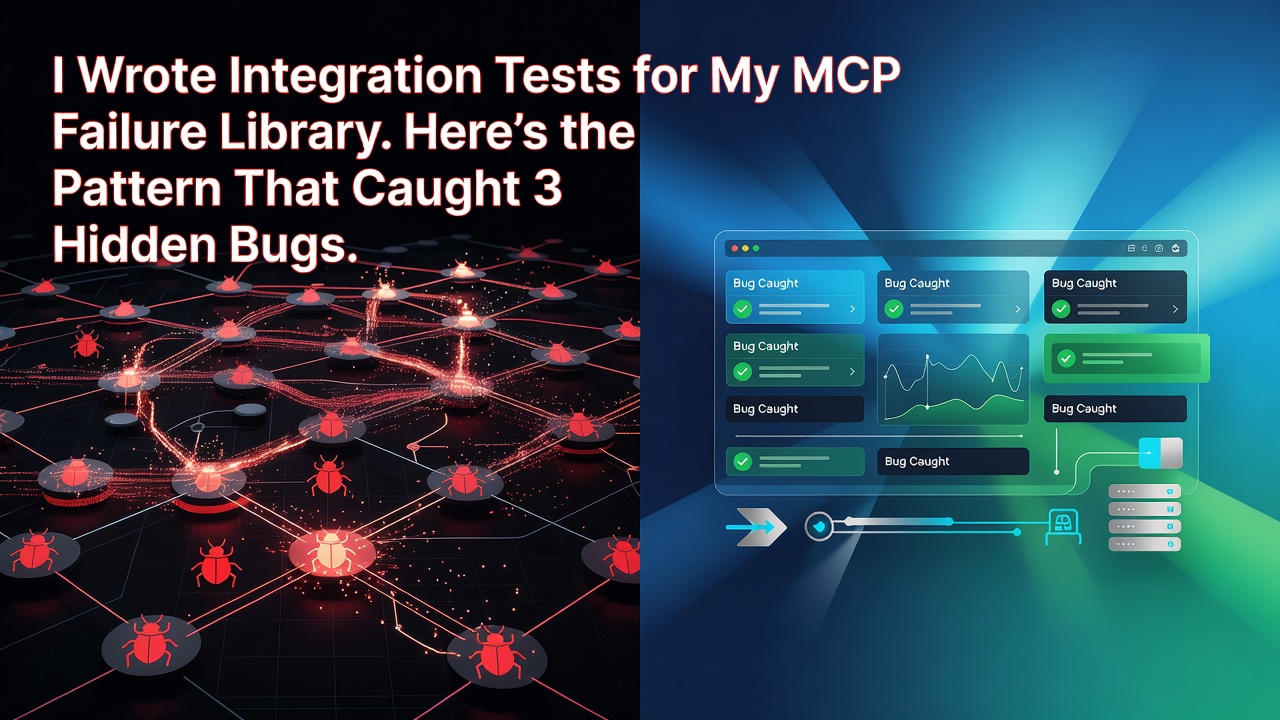 I Wrote Integration Tests for My MCP Failure Library. Here's the Pattern That Caught 3 Hidden Bugs.