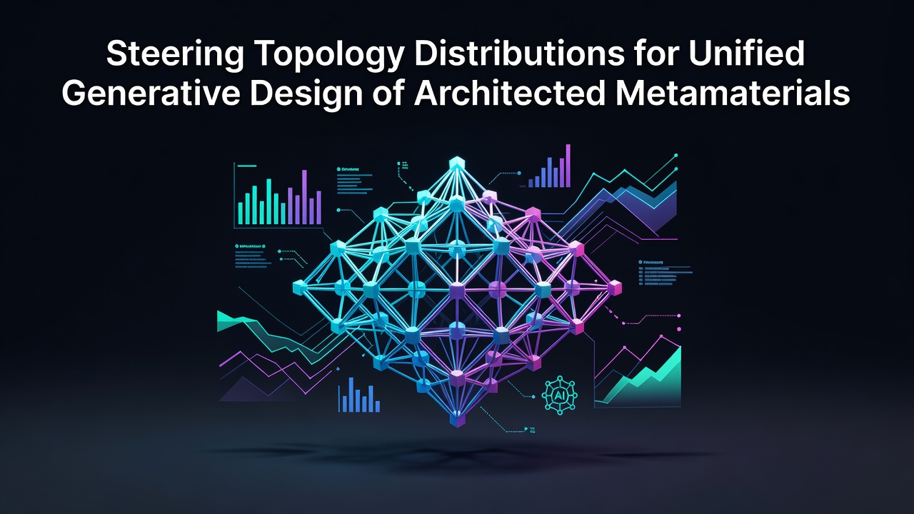 Steering topology distributions for unified generative design of architected metamaterials