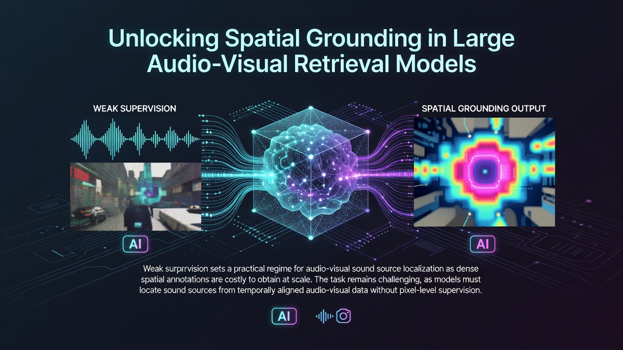 Unlocking Spatial Grounding in Large Audio-Visual Retrieval models