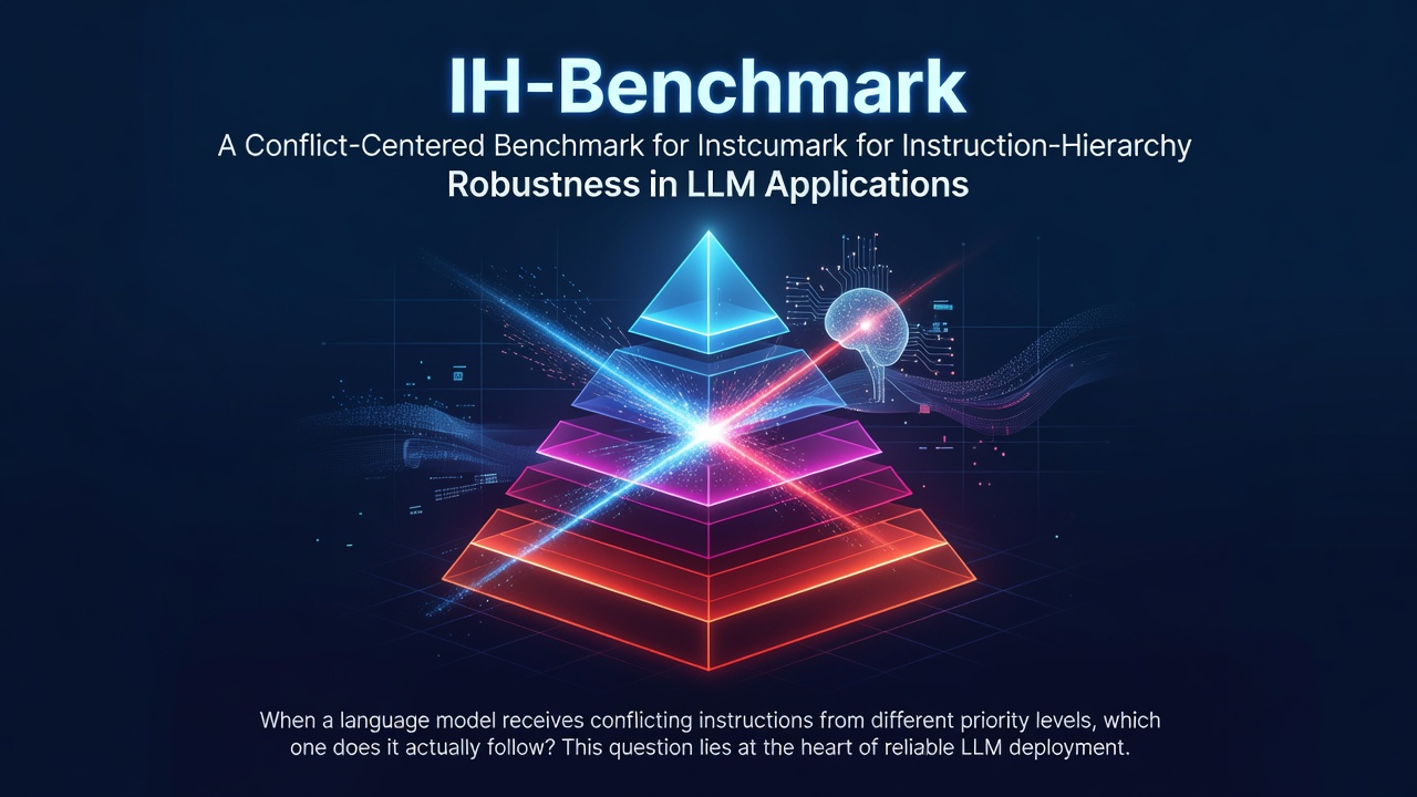 IH-Benchmark: A Conflict-Centered Benchmark for Instruction-Hierarchy Robustness in LLM Applications